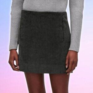 COS Corduroy Mini Skirt w/ Pockets Women's Size 2 Dark Gray